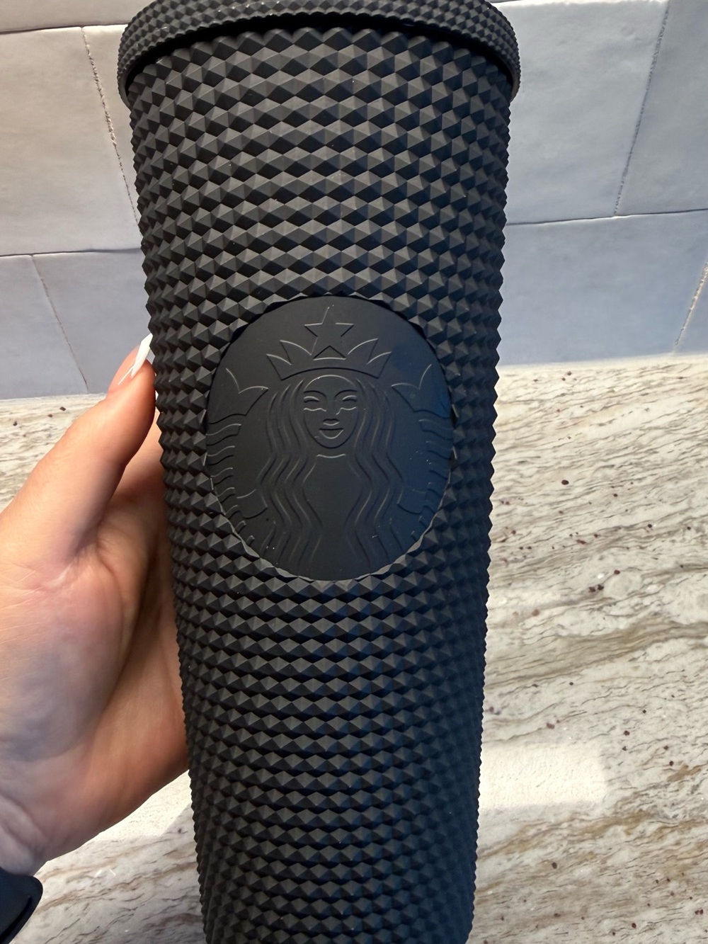 Starbucks Matte Black Textured Studded Tumbler